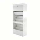 Cipőpolc, 3-soros, fehér, SEBER TYP 2