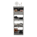 Cipőpolc, 4-soros, szürke, SEBER TYP 3