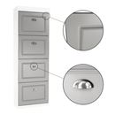 Cipőpolc, 4-soros, fehér/szürke, SEBER TYP 3