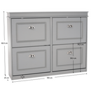 Cipőpolc, 2-soros, szürke, SEBER TYP 5