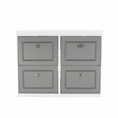 Cipőpolc, 2-soros, szürke/fehér, SEBER TYP 5