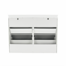 Cipőpolc, 2-soros, szürke/fehér, SEBER TYP 5