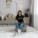 Babzsák, szürke / zöld szövet, ALIMOR