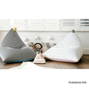 Babzsák, fehér/rózsaszín/szürke, POMPOM