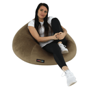 Babzsák, szürkésbarna TAUPE szövet, TRIKALO