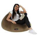 Babzsák, szürkésbarna TAUPE szövet, TRIKALO