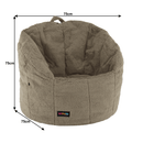 Babzsák, világosbarna szövet, ALMERO