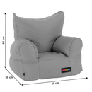 Babzsák, világosszürke anyag, TAMPO