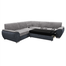 Ülőgarnitúra, sötét szürke/szürke Soro anyag, balos, kivitel, EMILY