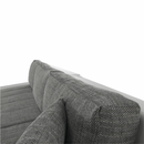 Ülőgarnitúra, műbőr fehér/szövet szürke melír, TONIKS