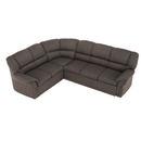 Sarokülőgarnitúra ágyfunkcióval és ágyneműtartóval, bal oldali kivitel, barna, AMELIA