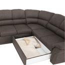 Ülőgarnitúra készlet, barna, jobb, AMELIA