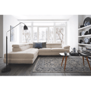 Ülőgarnitúra, világos szürke, szövet, balos, BUTON P