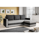 Univerzális ülőgarnitúra, szürke/fekete, PAULITA NEW