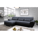 Ülőgarnitúra, fekete/sötét szürke, balos,  EMILY