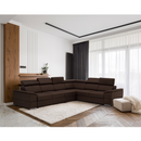 Ülőgarnitúra, szövet csoki, SEGORIA LUX