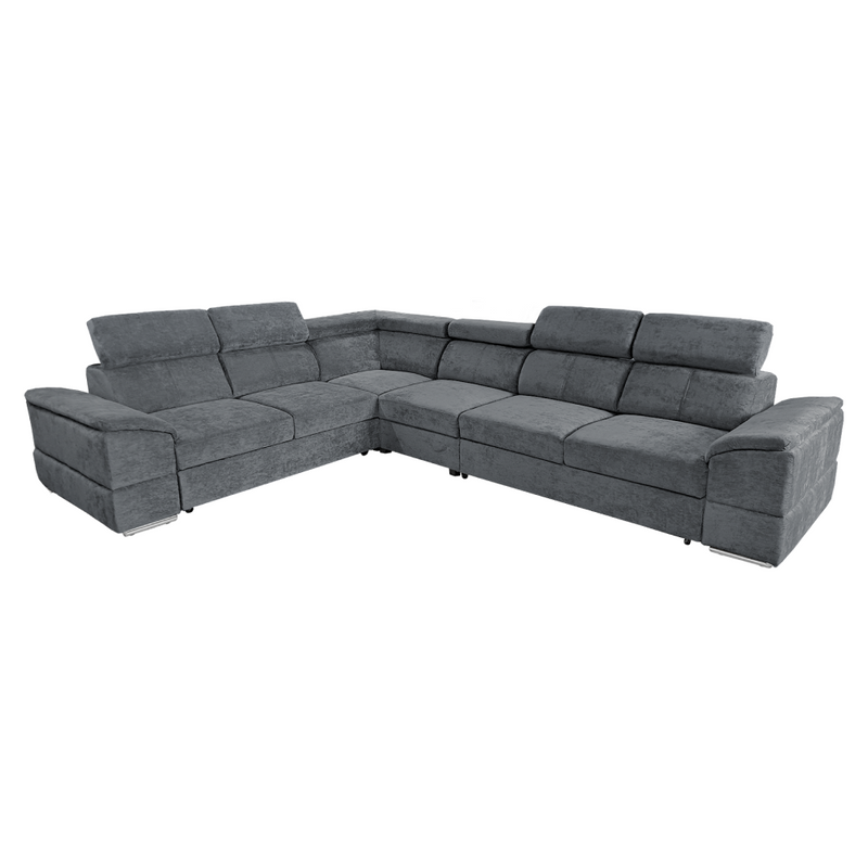 Ülőgarnitúra, sötétszürke Sereno szövet, SEGORIA LUX