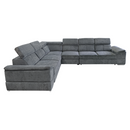 Ülőgarnitúra, sötétszürke Sereno szövet, SEGORIA LUX