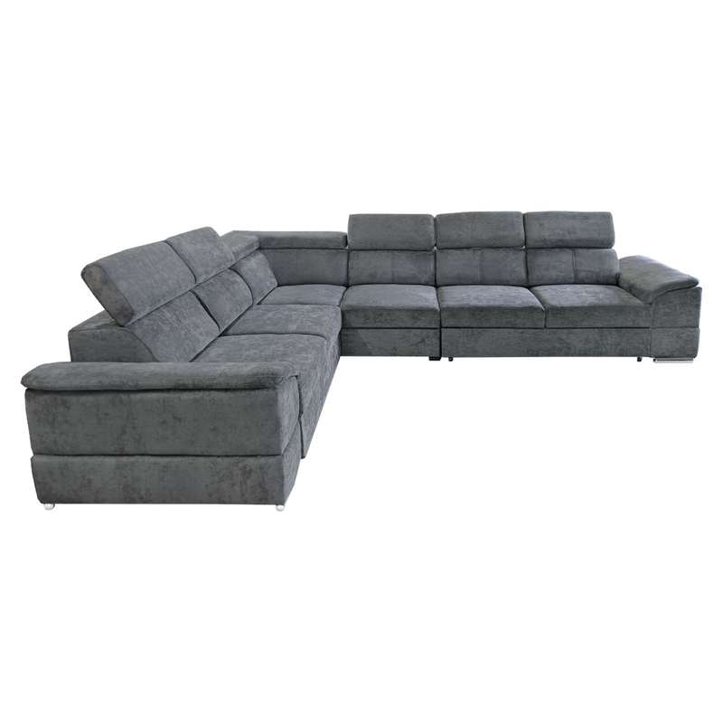 Ülőgarnitúra, sötétszürke Sereno szövet, SEGORIA LUX