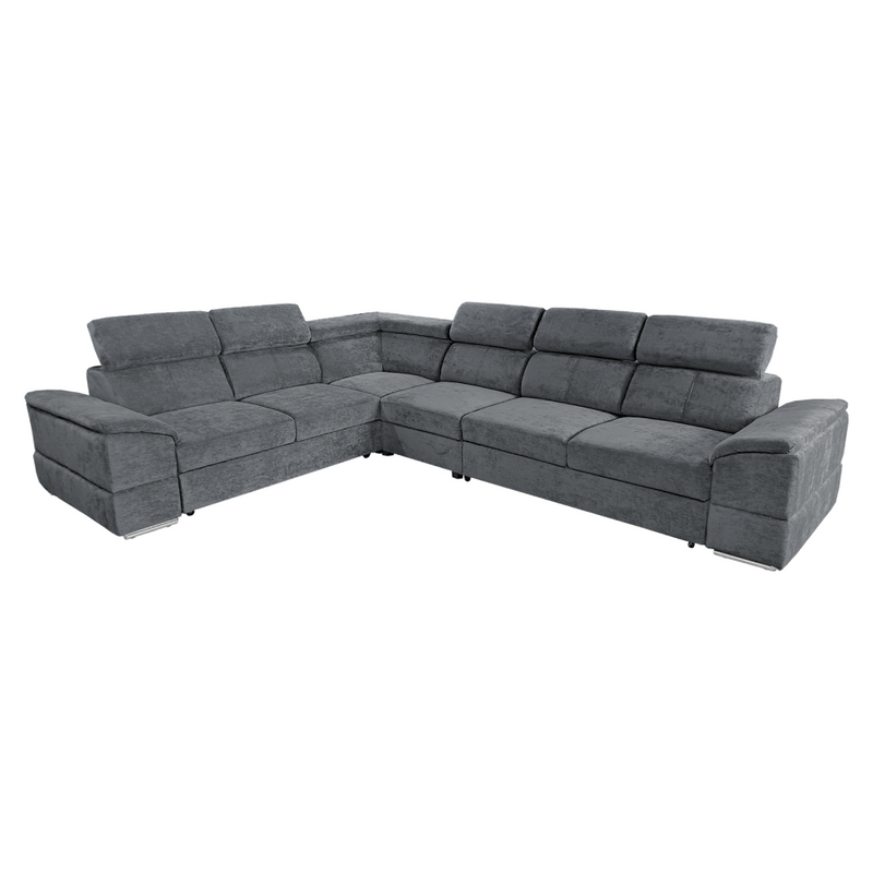 Ülőgarnitúra, sötétszürke Sereno szövet, SEGORIA LUX