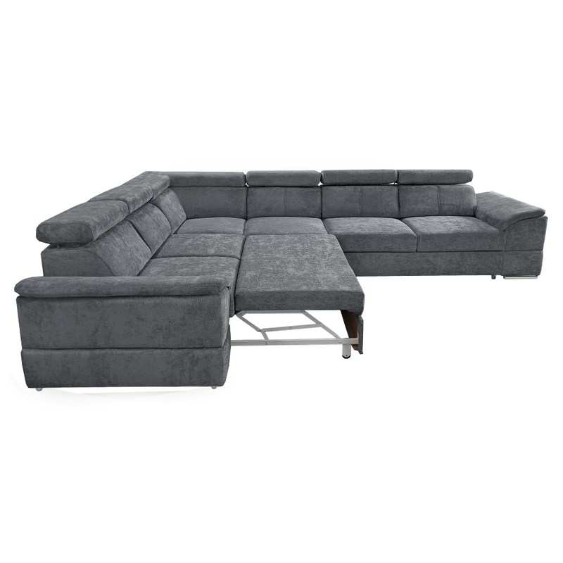 Ülőgarnitúra, sötétszürke Sereno szövet, SEGORIA LUX