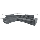 Ülőgarnitúra, sötétszürke Sereno szövet, SEGORIA LUX