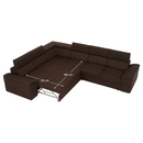 Ülőgarnitúra, szövet csoki, SEGORIA LUX