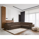 Ülőgarnitúra, szövet szürke-barna Taupe, SEGORIA LUX