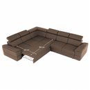 Ülőgarnitúra, szövet szürke-barna Taupe, SEGORIA LUX