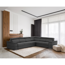 Sarok ülőgarnitúra, szürke, SEGORIA LUX