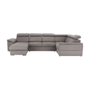 Ülőgarnitúra, szükésbarna Taupe, balos kivitel, SEGORIA ROH U