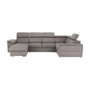 Ülőgarnitúra, szükésbarna Taupe, balos kivitel, SEGORIA ROH U