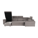 Ülőgarnitúra, szükésbarna Taupe, balos kivitel, SEGORIA ROH U