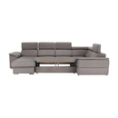 Ülőgarnitúra, szükésbarna Taupe, balos kivitel, SEGORIA ROH U