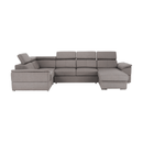 Ülőgarnitúra, szürkésbarna Taupe, jobbos kivitelezés, SEGORIA ROH U