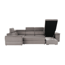 Ülőgarnitúra, szürkésbarna Taupe, jobbos kivitelezés, SEGORIA ROH U