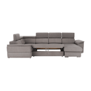 Ülőgarnitúra, szürkésbarna Taupe, jobbos kivitelezés, SEGORIA ROH U