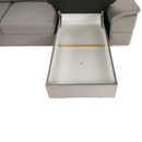 Ülőgarnitúra, szürkésbarna Taupe, jobbos kivitelezés, SEGORIA ROH U