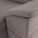 Ülőgarnitúra, szürkésbarna Taupe, jobbos kivitelezés, SEGORIA ROH U