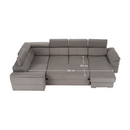 Ülőgarnitúra, szürkésbarna Taupe, jobbos kivitelezés, SEGORIA ROH U