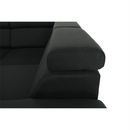 Ülőgarnitúra, sötétszürke, balos kivitel, SEGORIA ROH U