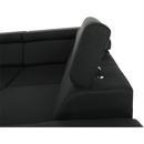 Ülőgarnitúra, sötétszürke, balos kivitel, SEGORIA ROH U