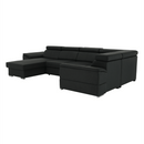 Ülőgarnitúra, sötétszürke, balos kivitel, SEGORIA ROH U