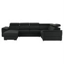 Ülőgarnitúra, sötétszürke, balos kivitel, SEGORIA ROH U