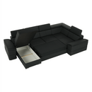 Ülőgarnitúra, sötétszürke, balos kivitel, SEGORIA ROH U