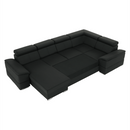 Ülőgarnitúra, sötétszürke, balos kivitel, SEGORIA ROH U