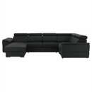 Ülőgarnitúra, sötétszürke, balos kivitel, SEGORIA ROH U