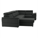 Ülőgarnitúra, sötétszürke, balos kivitel, SEGORIA ROH U