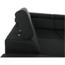 Ülőgarnitúra, sötétszürke, jobbos kivitel, SEGORIA ROH U