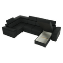 Ülőgarnitúra, sötétszürke, jobbos kivitel, SEGORIA ROH U